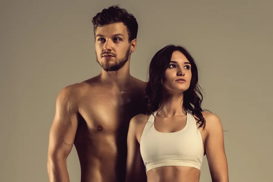 Body-Sculpting-Clinic A muscle-toned man and woman. Schedule body sculpting treatments from Healthy Aging Medical Centers of New Jersey in Northern New Jersey.