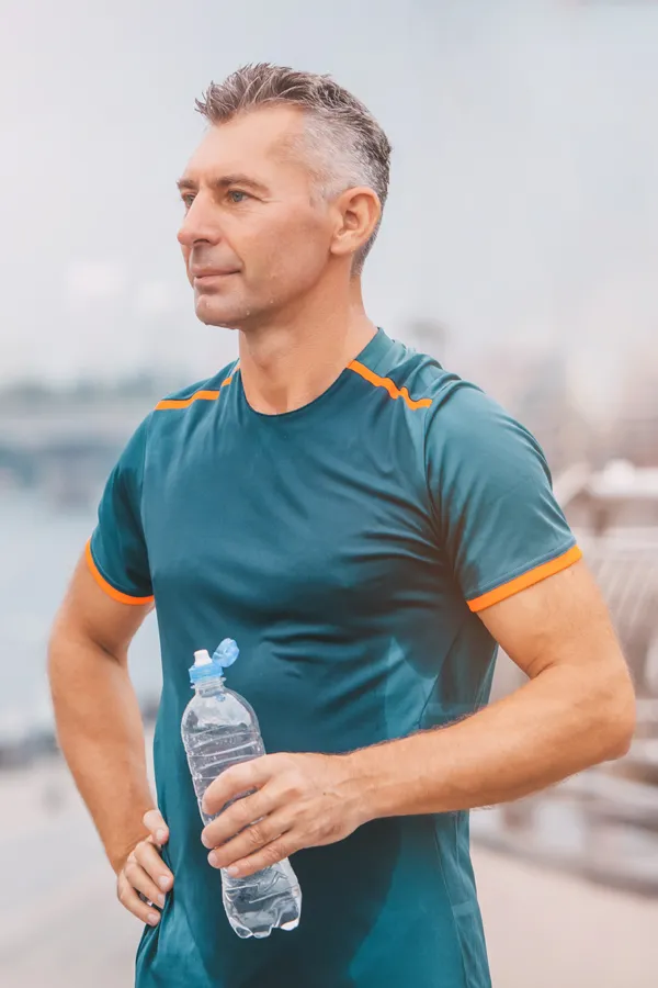 Cardiometabolic-Risk-Reduction-Treatment A middle-aged man after a run. Get cardiometric risk reduction treatment from Healthy Aging Medical Centers of New Jersey in Northern New Jersey.