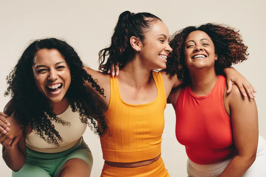 Mounjaro-Clinic Three happy women arm in arm. Schedule a consultation about Mounjaro from Healthy Aging Medical Centers of New Jersey in Northern New Jersey.